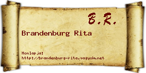 Brandenburg Rita névjegykártya